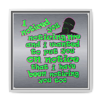 noticed you noticing - framed canvas art (brushed nickel)