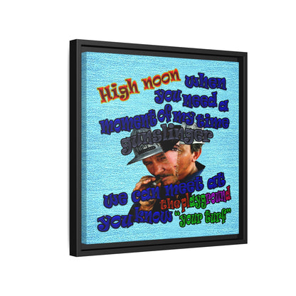 high noon - framed canvas art (faded blue)