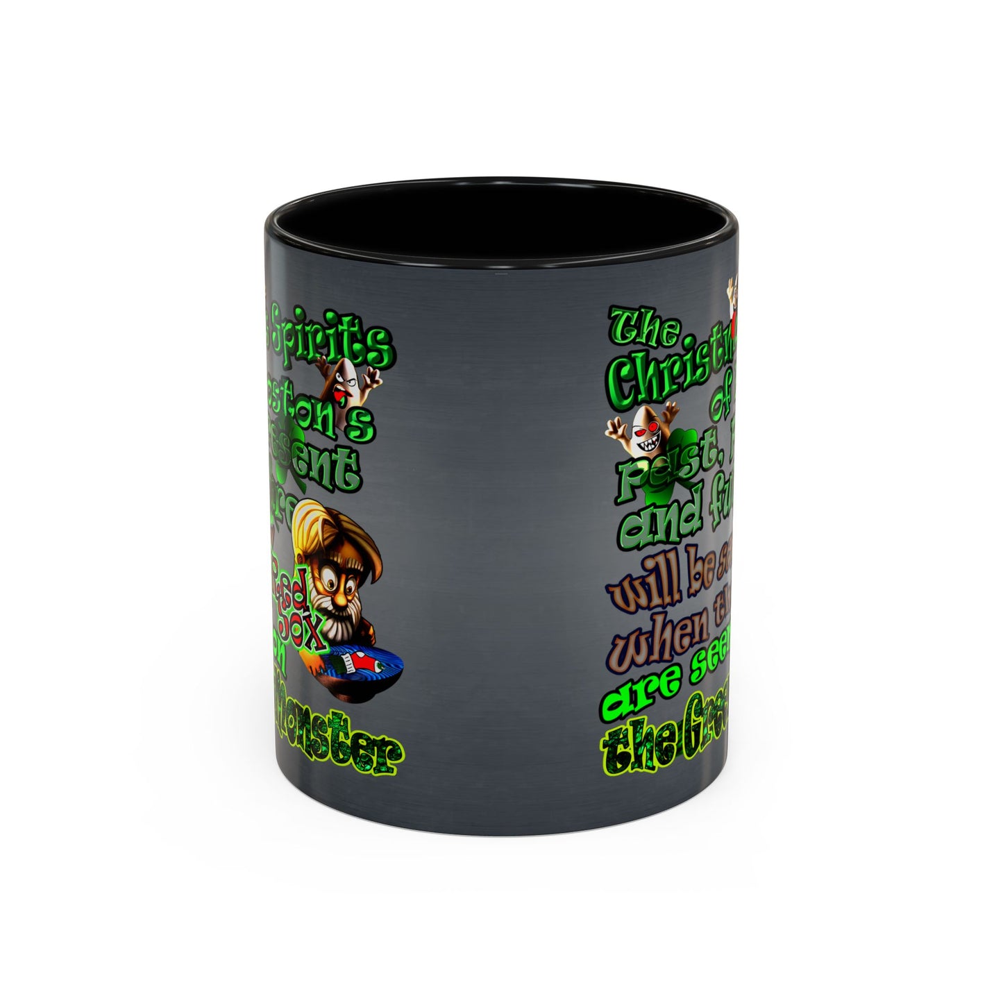 christmas spirits of boston - Accent Mug (grey-light grey)