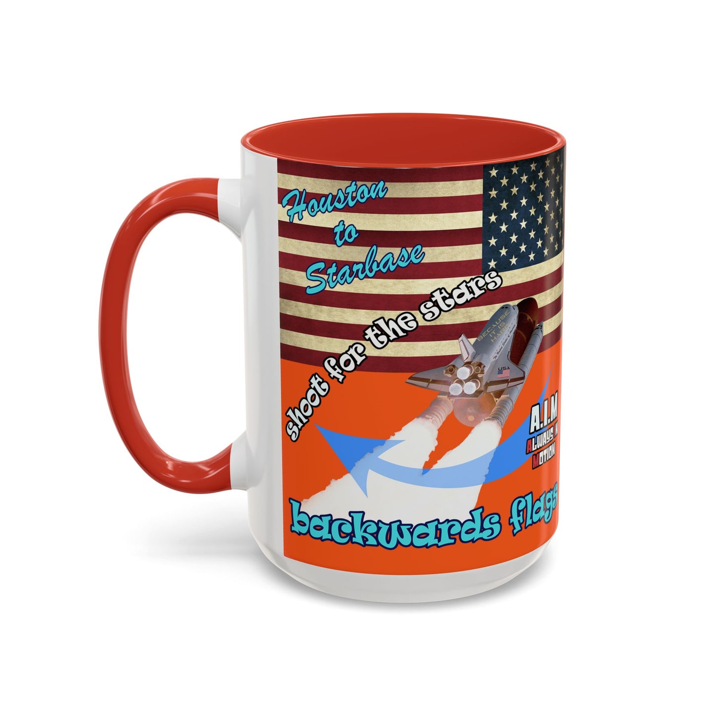 shoot for the stars - Accent Mug (orange)