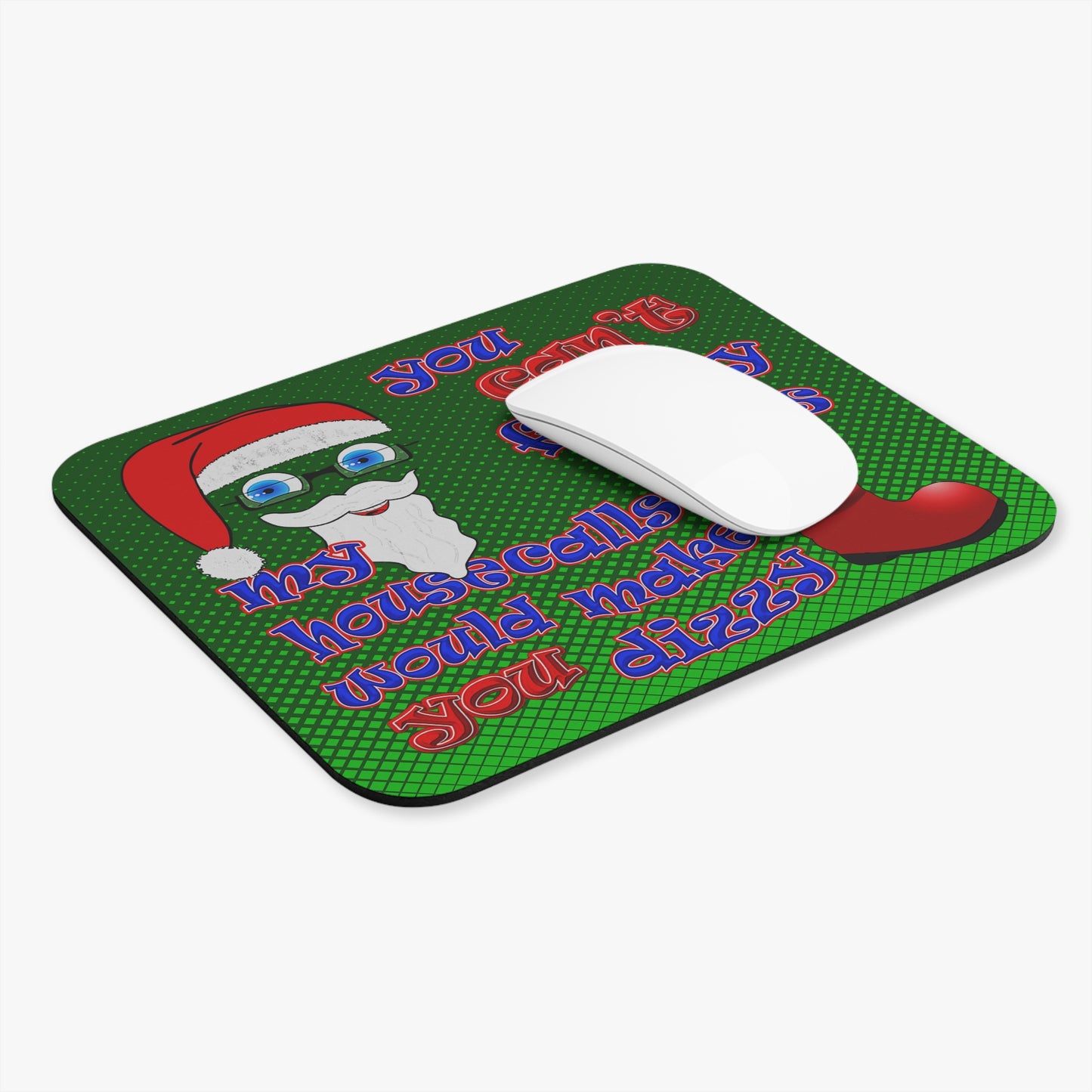 santa's shoes - Mouse Pad (Rectangle) (logo green)