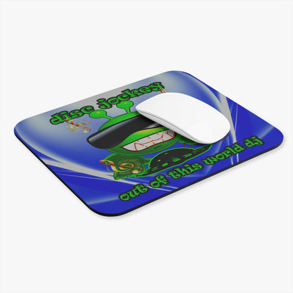 disc jockey - Mouse Pad (Rectangle) (blue-white wave)