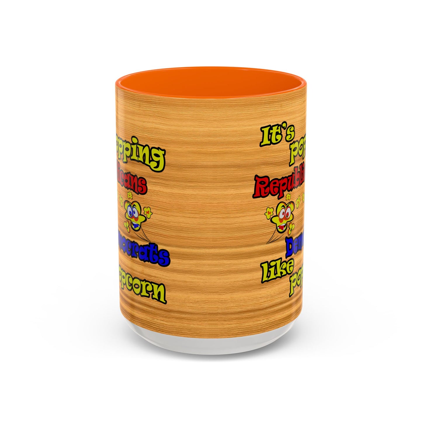 popping like popcorn - Accent Mug (butterscotch wood finish)