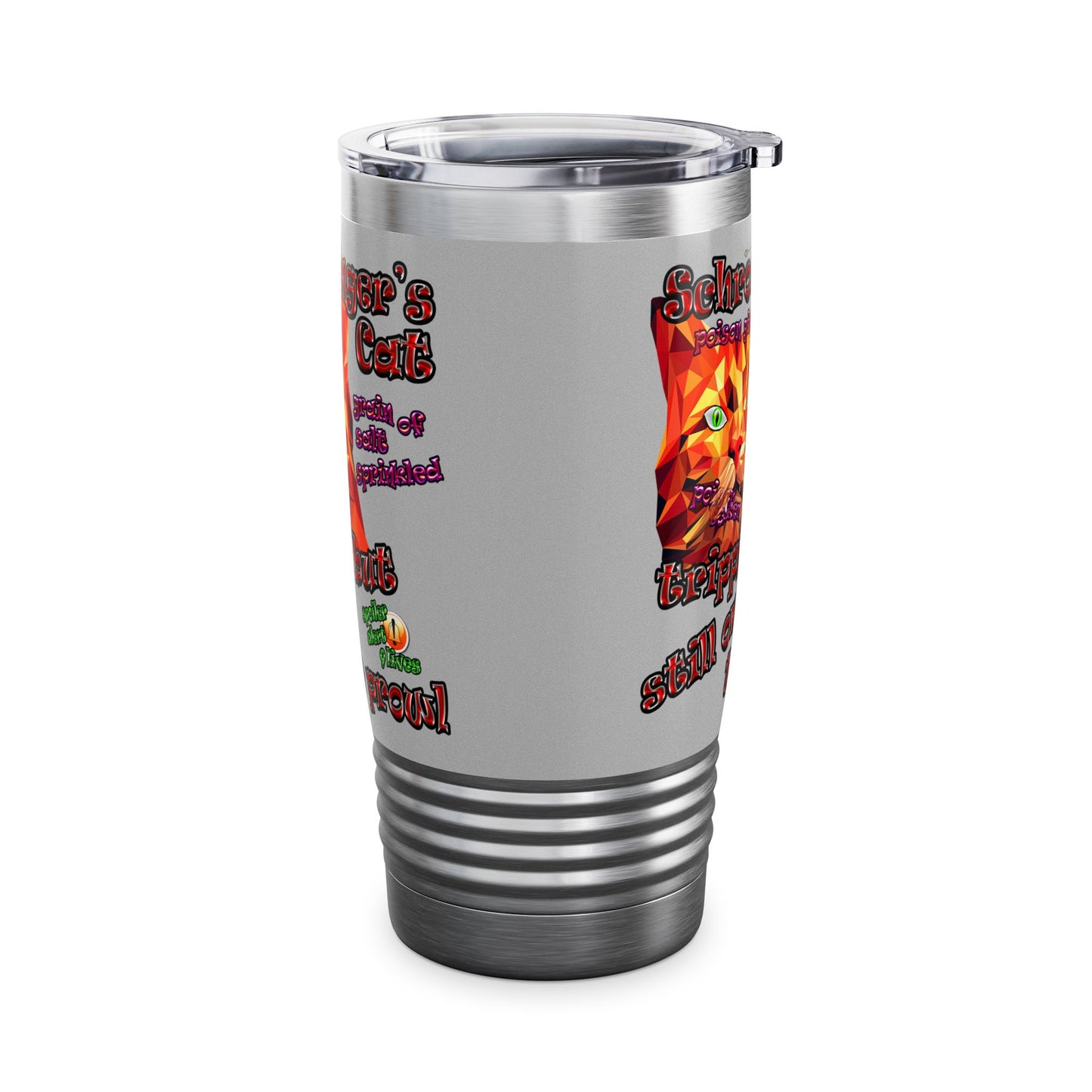 schrodinger's cat - Ringneck Tumbler, 20oz (light grey)