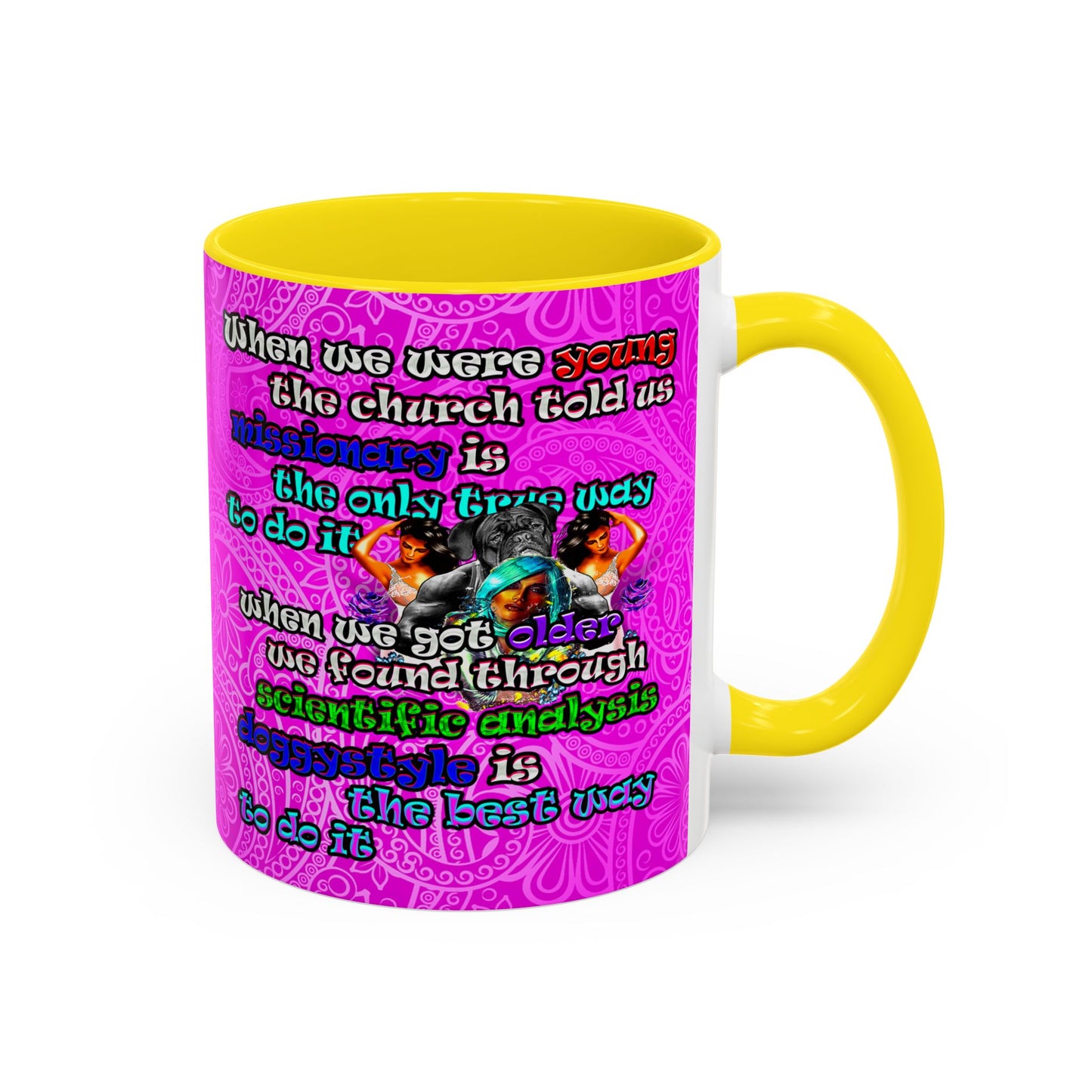 doggystyle - Accent Mug (pink swirl)