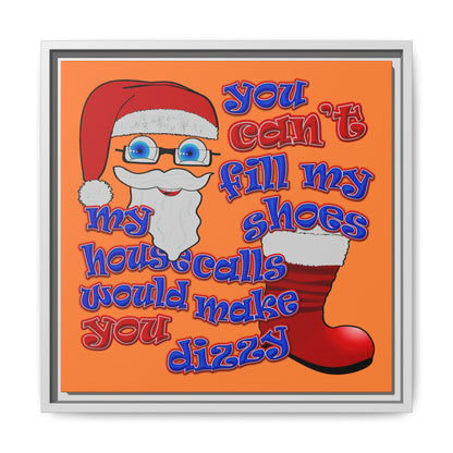 santa's shoes - framed canvas art (crusta)