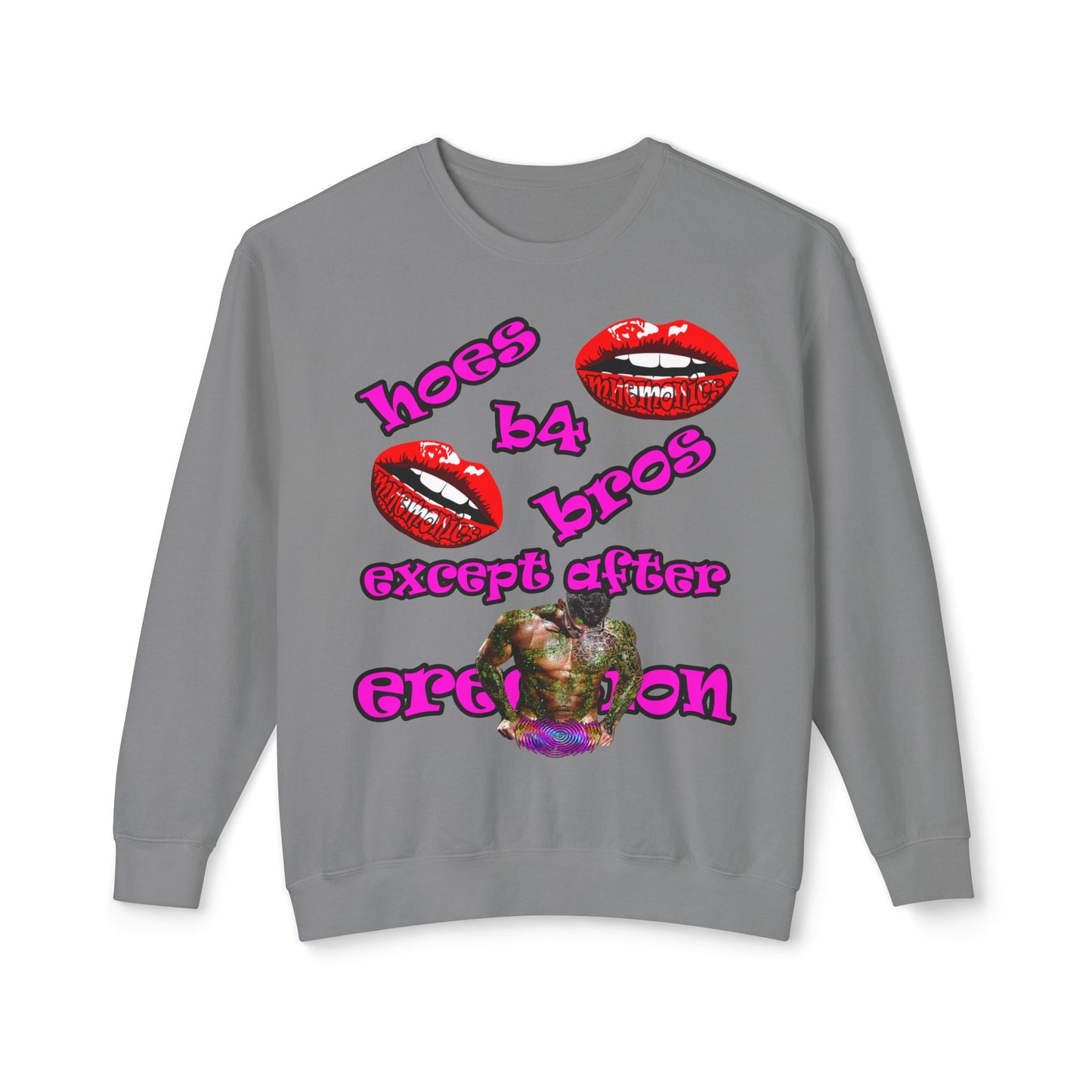 hoes b4 bros - Unisex Lightweight Crewneck Sweatshirt