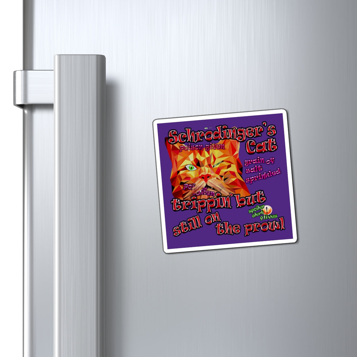 schrodinger's cat - Magnets - (purple)