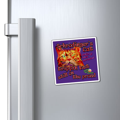 schrodinger's cat - Magnets - (purple)