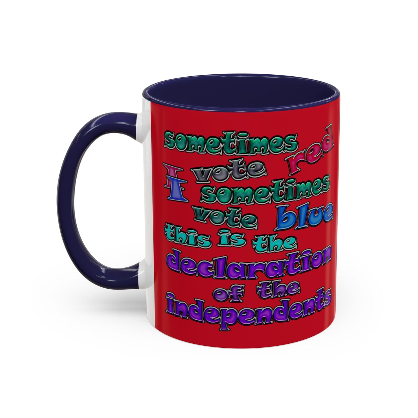 declaration of the independents - Accent Mug (dark red)