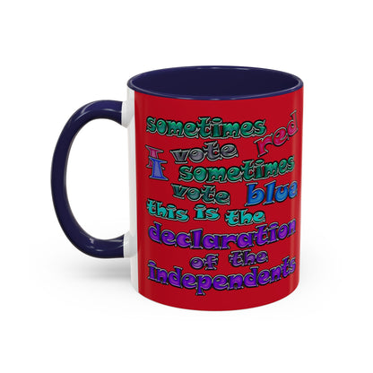 declaration of the independents - Accent Mug (dark red)
