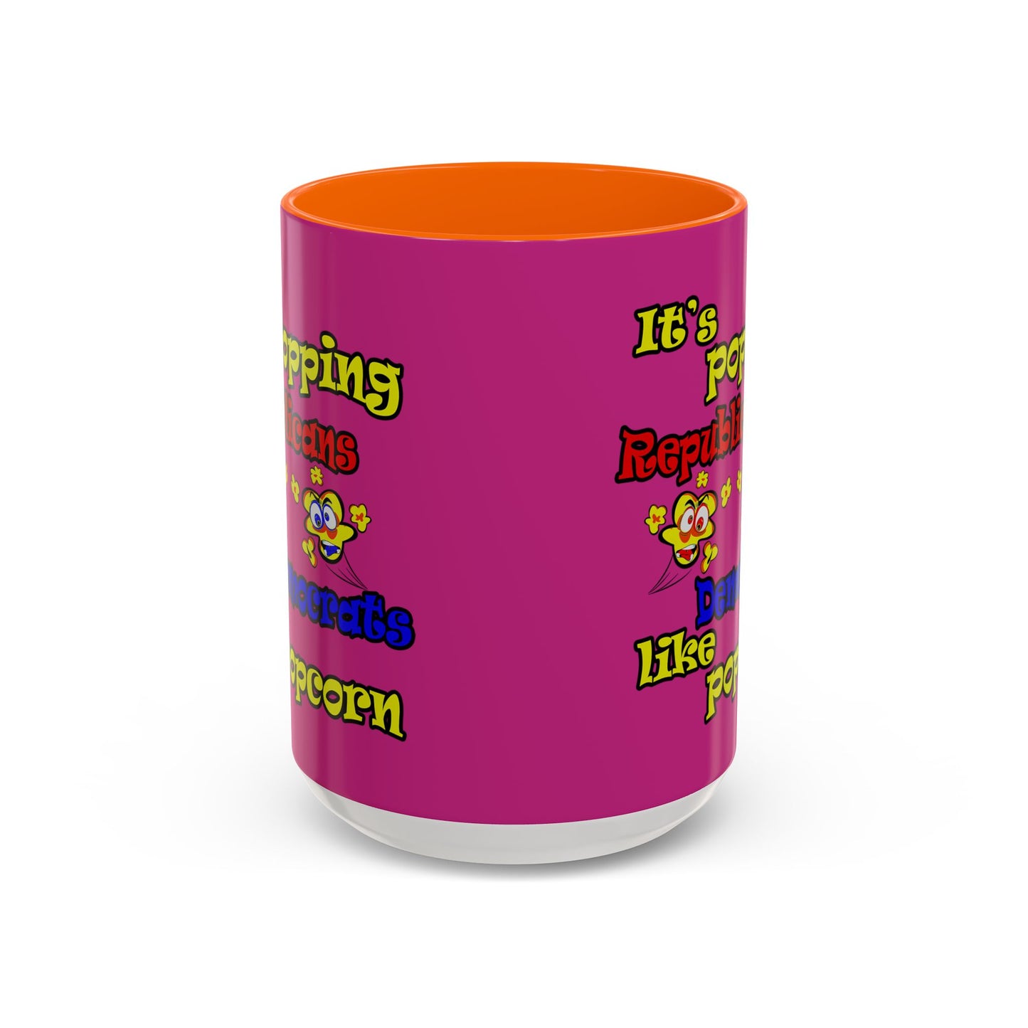 popping like popcorn - Accent Mug (pink)