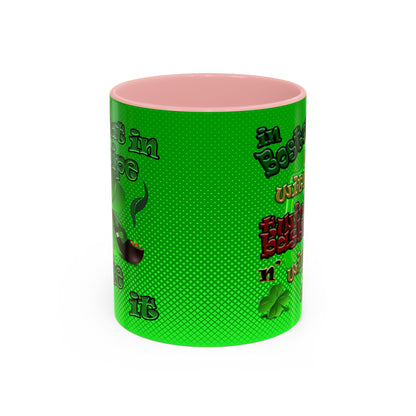 celtics logo - Accent Mug (logo green)