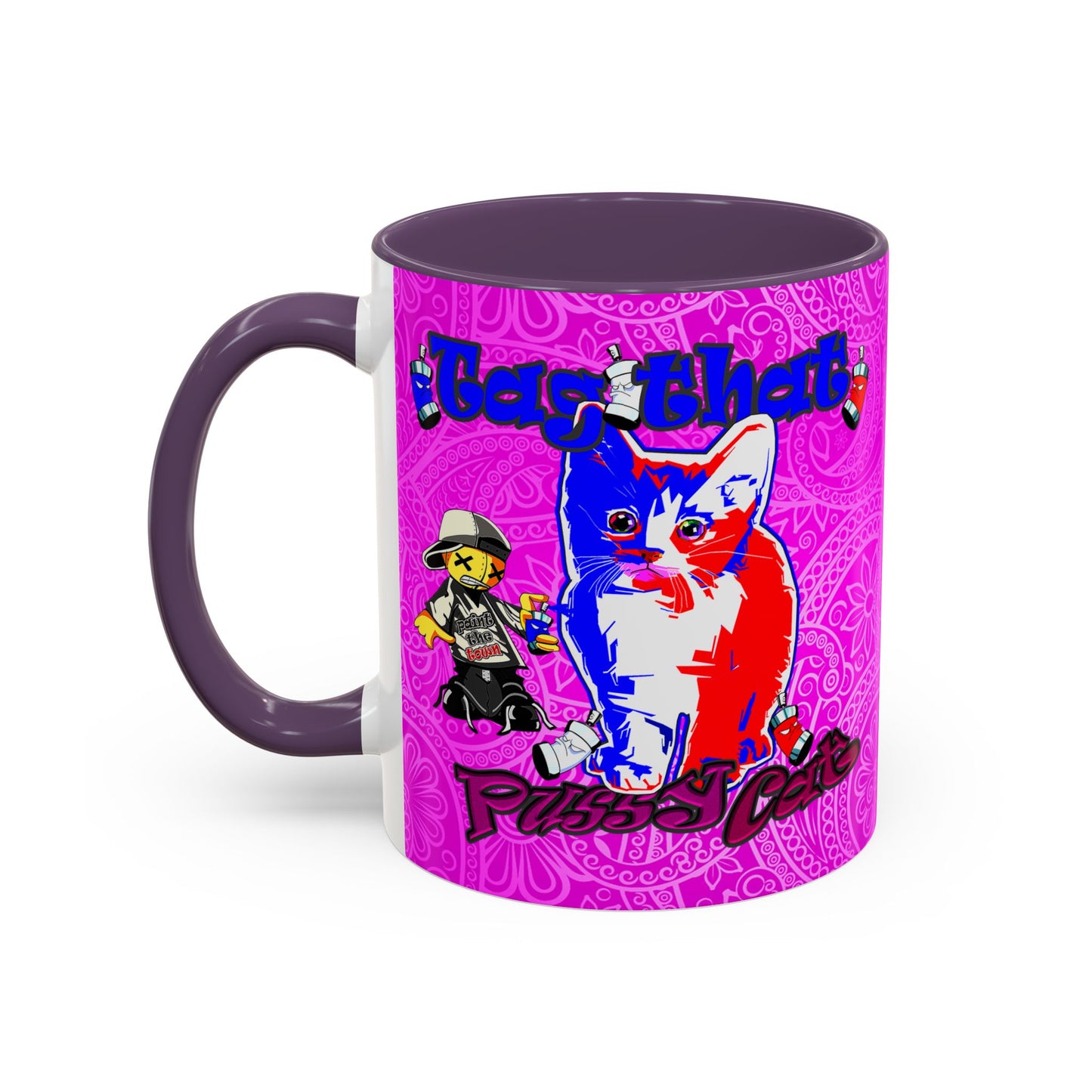 tag that - Accent Mug (pink swirl)