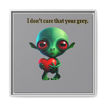 I don't care that your grey - framed canvas art (grey)