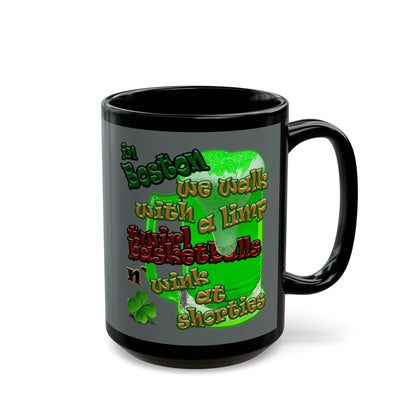 celtics logo - Black Mug (dark grey)
