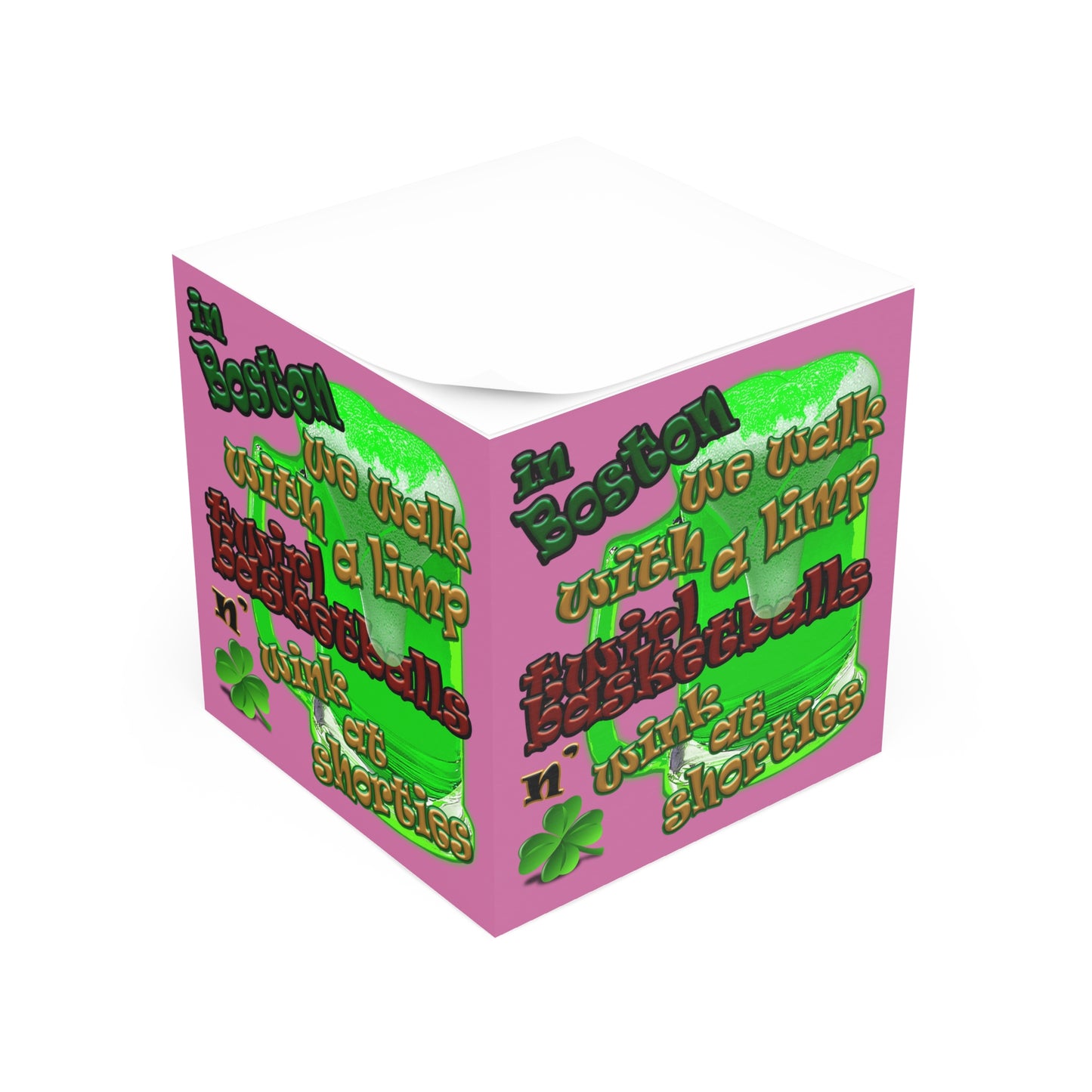 celtic's logo - note cube (light pink)