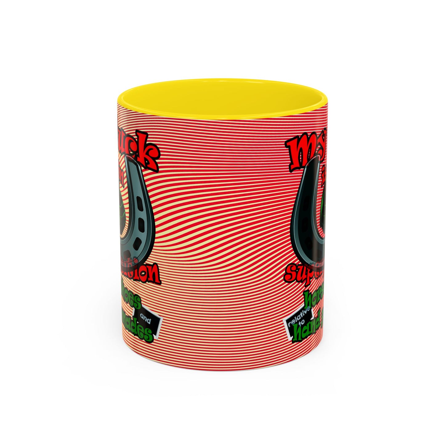 my luck - Accent Mug (yellow-orange wave)