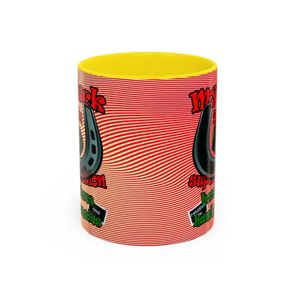 my luck - Accent Mug (yellow-orange wave)