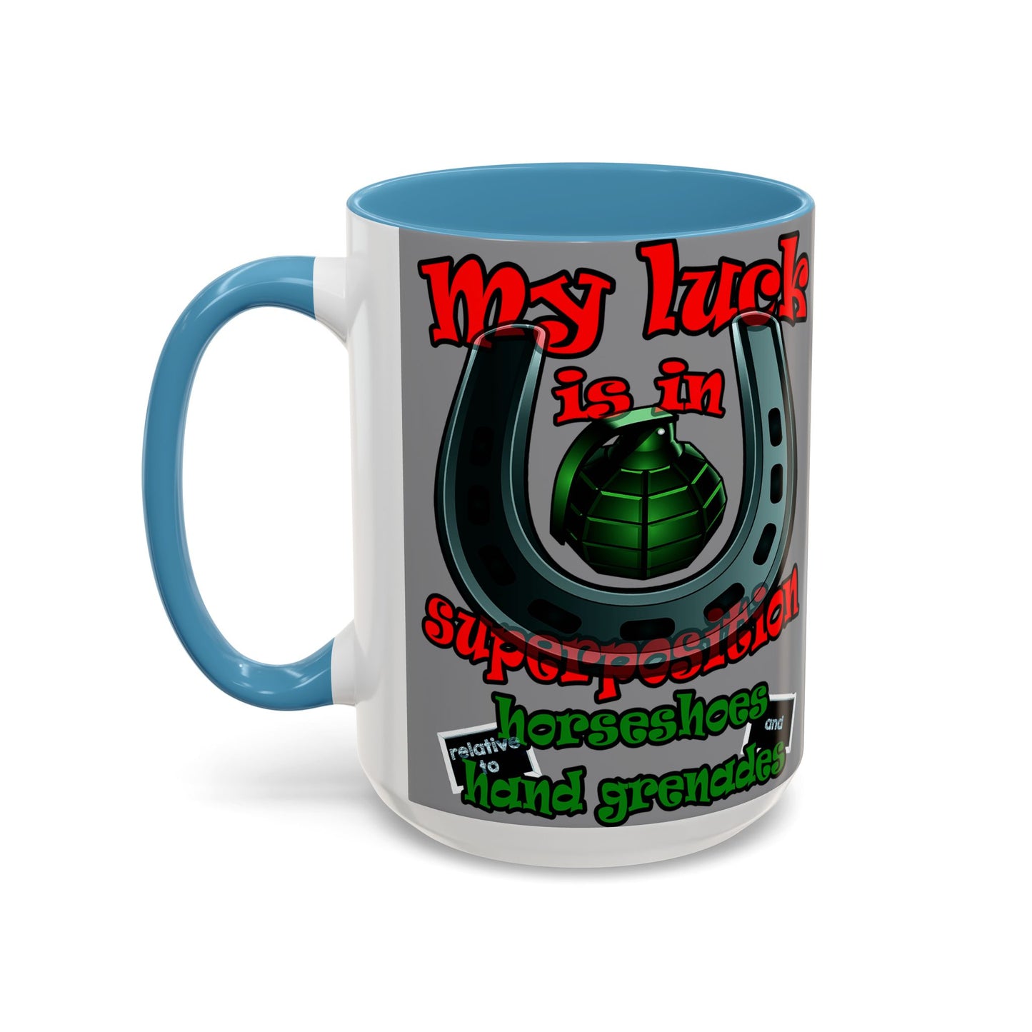 my luck - Accent Mug (grey)