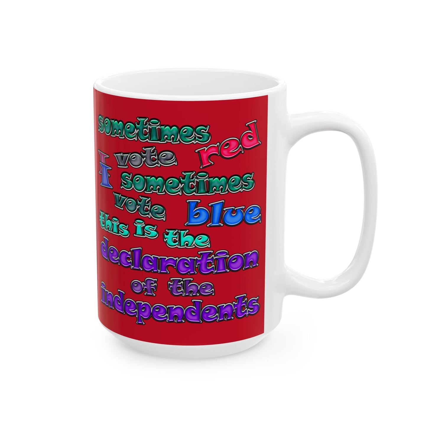 declaration of the independents - White Mug (dark red)