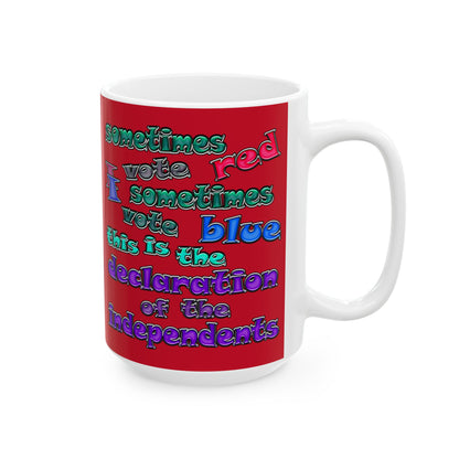 declaration of the independents - White Mug (dark red)