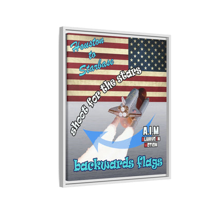 shoot for the stars - framed canvas art (brushed nickel)