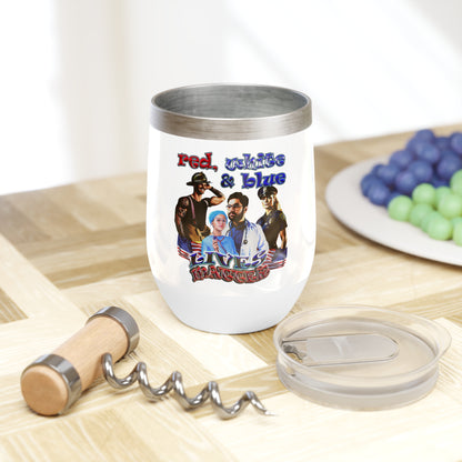 rw&b lives matter - Chill Wine Tumbler (white)