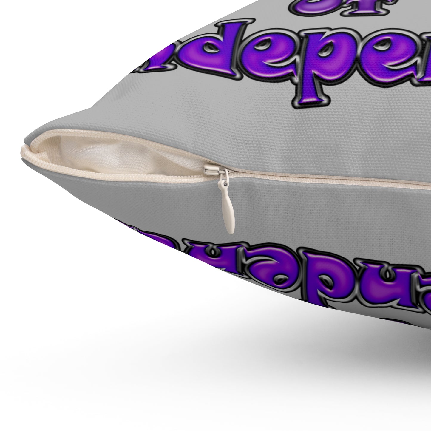 declaration of the independents - Spun Polyester Square Pillow - (light grey)