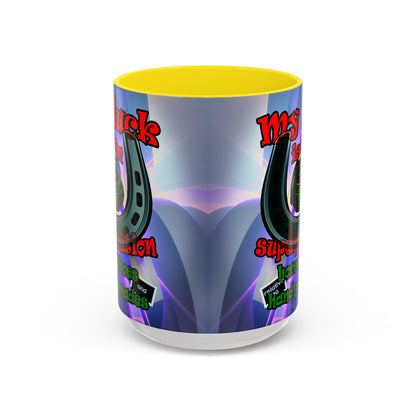 my luck - Accent Mug (grey-pink wave)