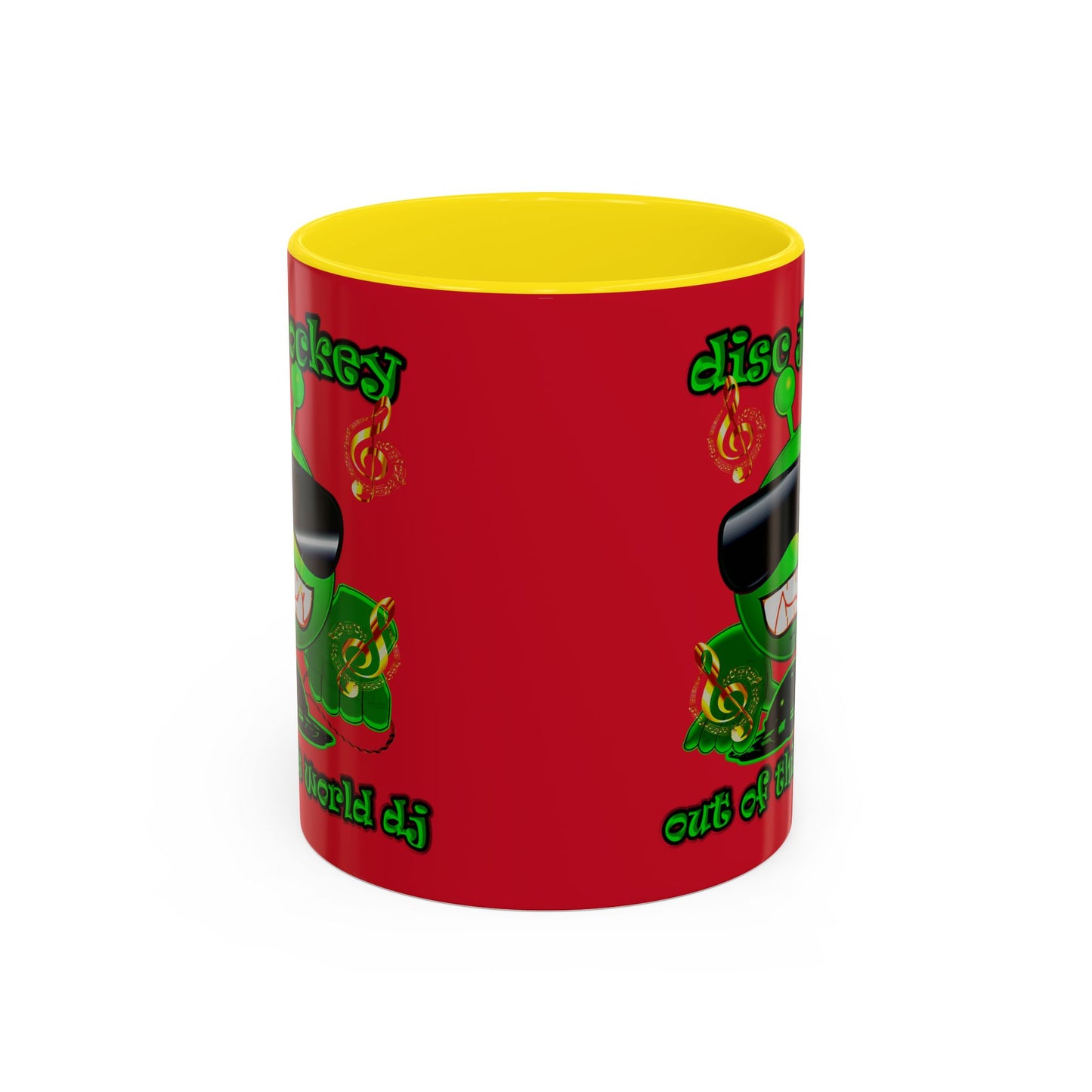 disc jockey - Accent Mug (dark red)