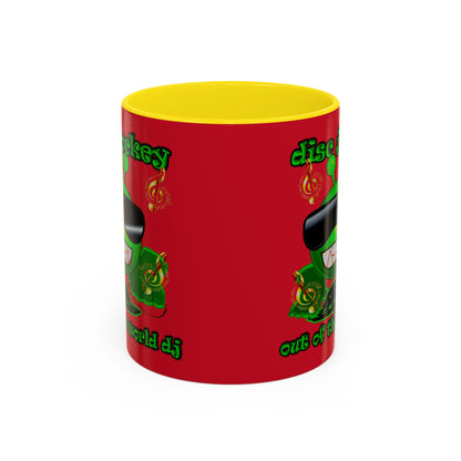 disc jockey - Accent Mug (dark red)