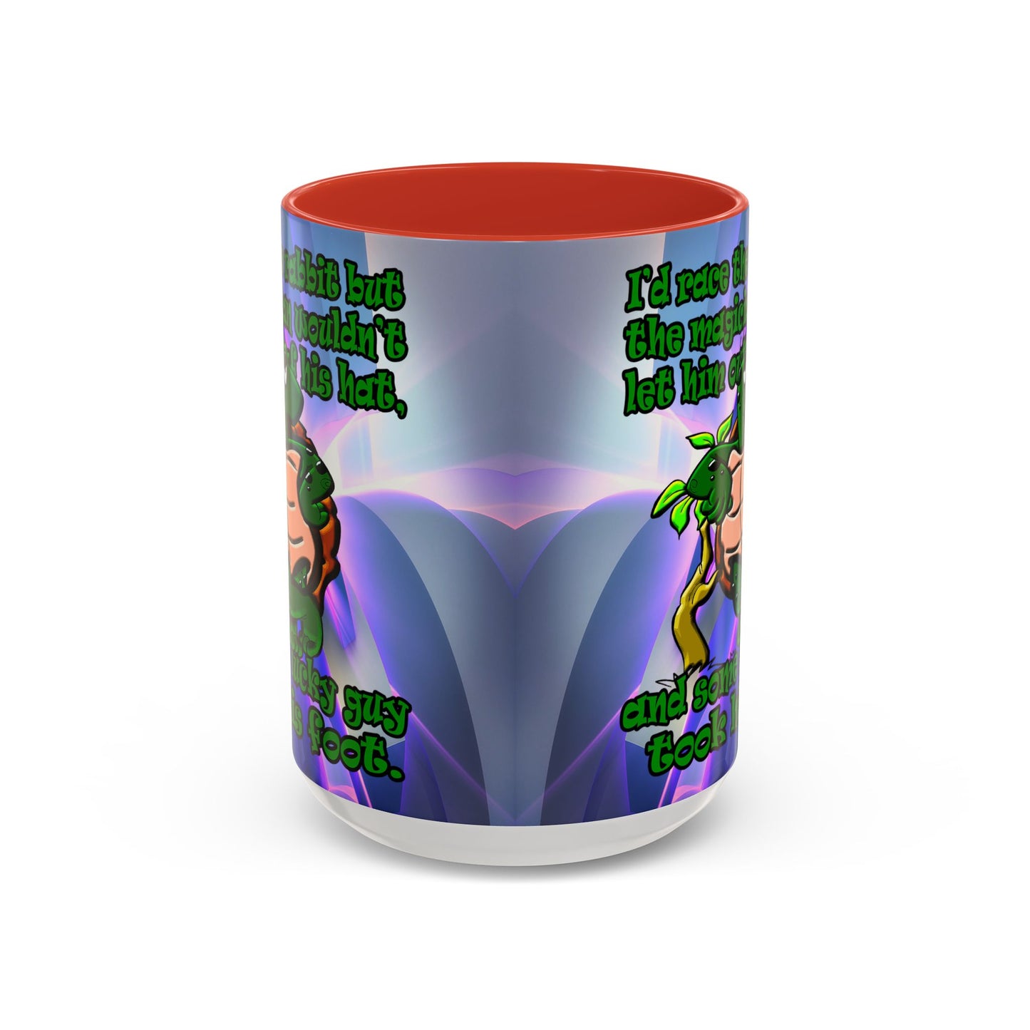 turtle race - Accent Mug (grey-pink wave)