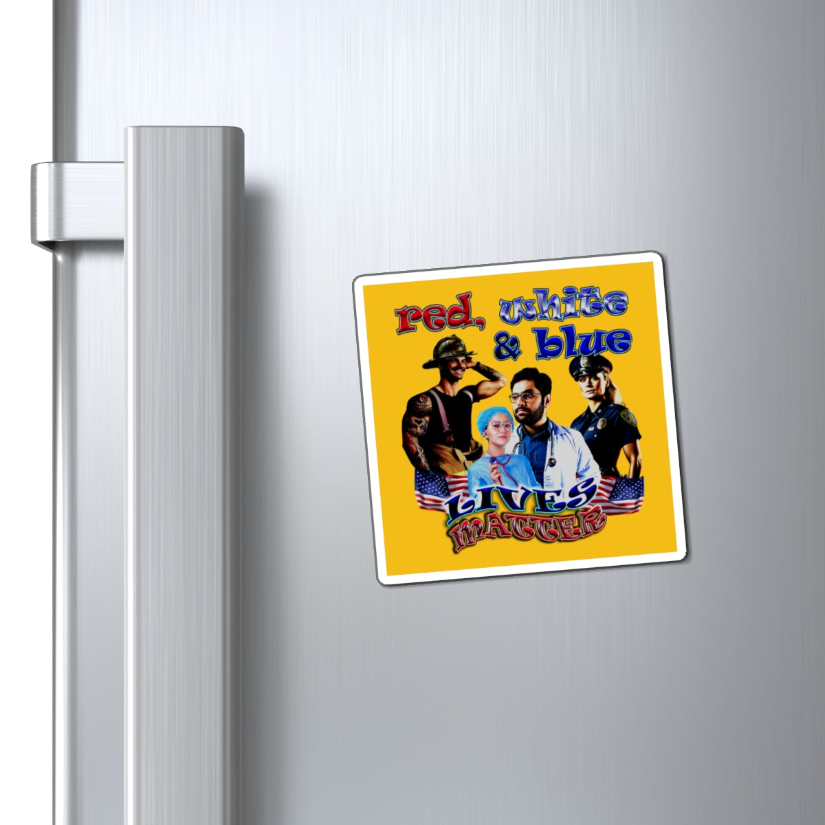 rw&b lives matter - Magnets - (yellow)