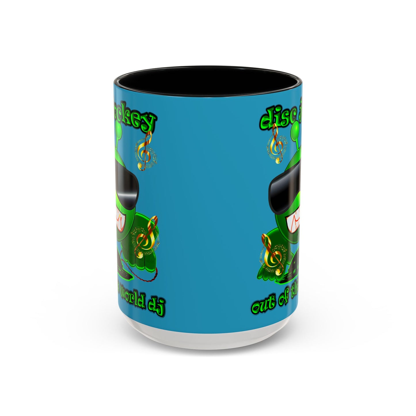 disc jockey - Accent Mug (turquoise)