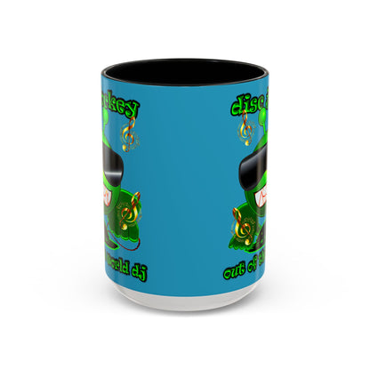 disc jockey - Accent Mug (turquoise)