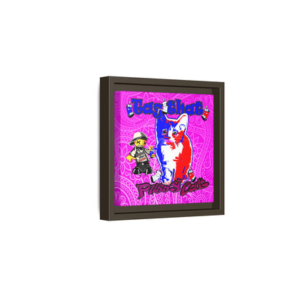 tag that - framed canvas art (pink swirl)