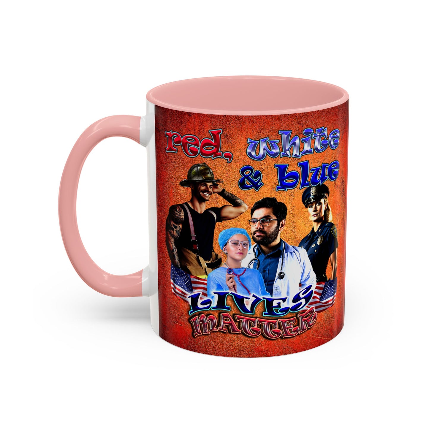 rw&b lives matter - Accent Mug (burnt orange)