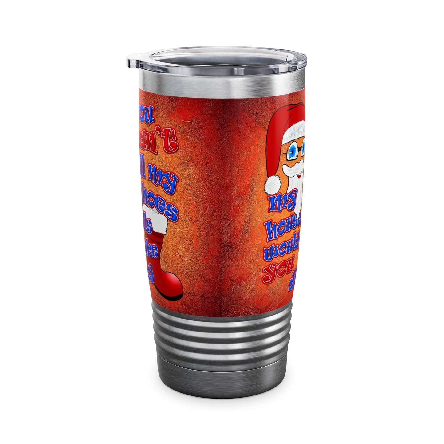 santa's shoes - Ringneck Tumbler, 20oz (burnt orange)