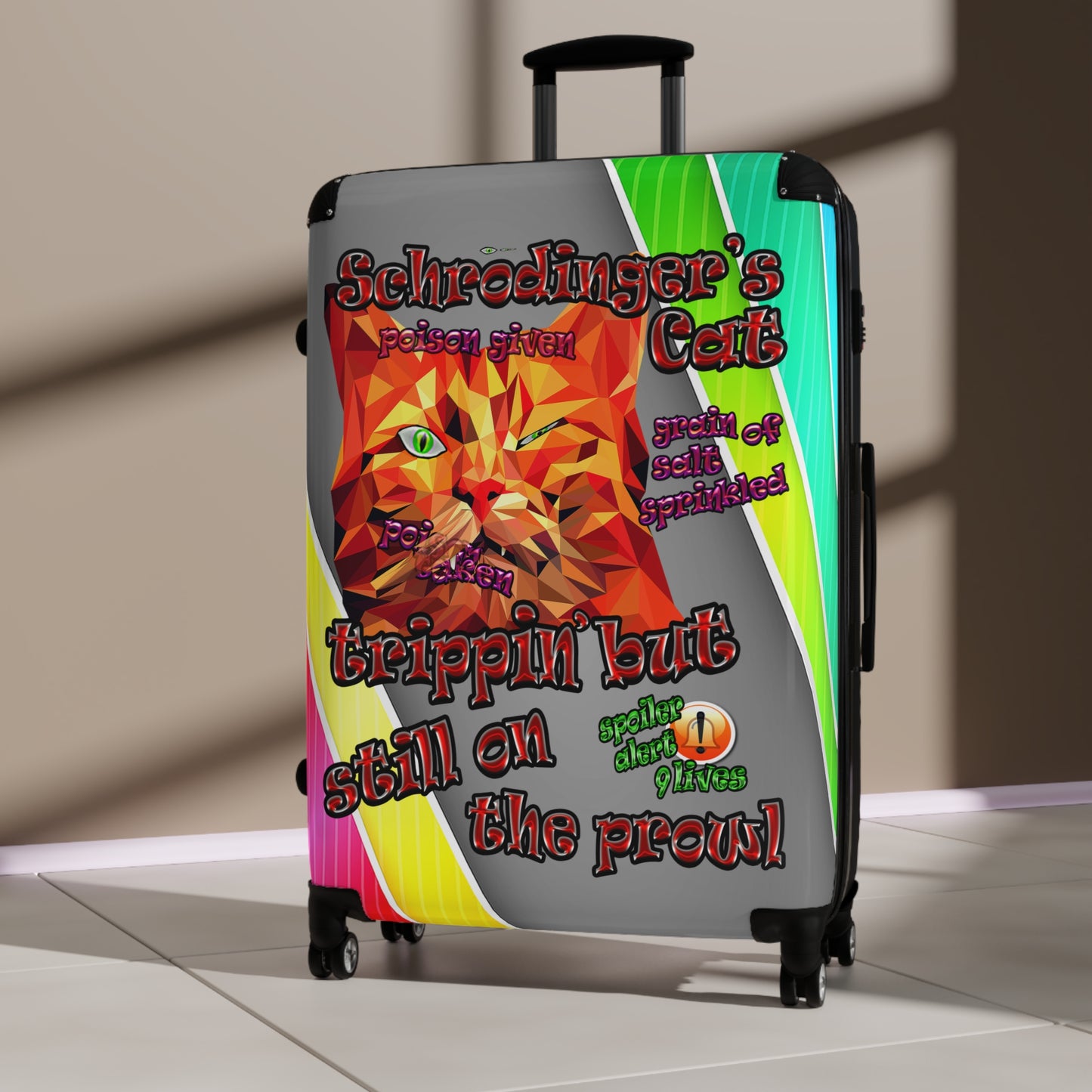 schrodinger's cat - Suitcase (rainbow split)