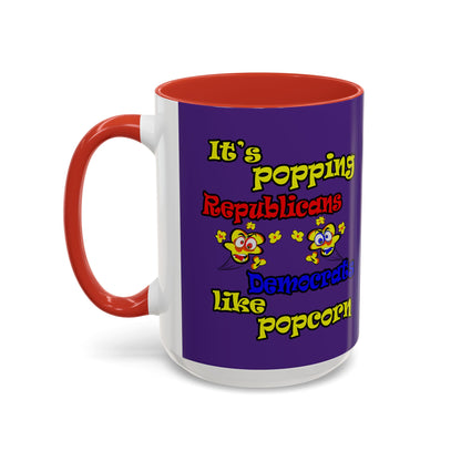 popping like popcorn - Accent Mug (purple)