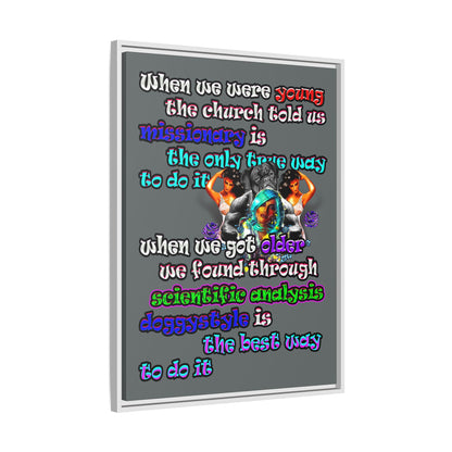 doggystyle - framed canvas art (dark grey)