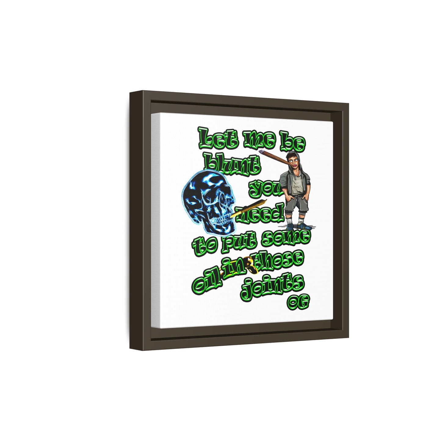 og - framed canvas art (white)