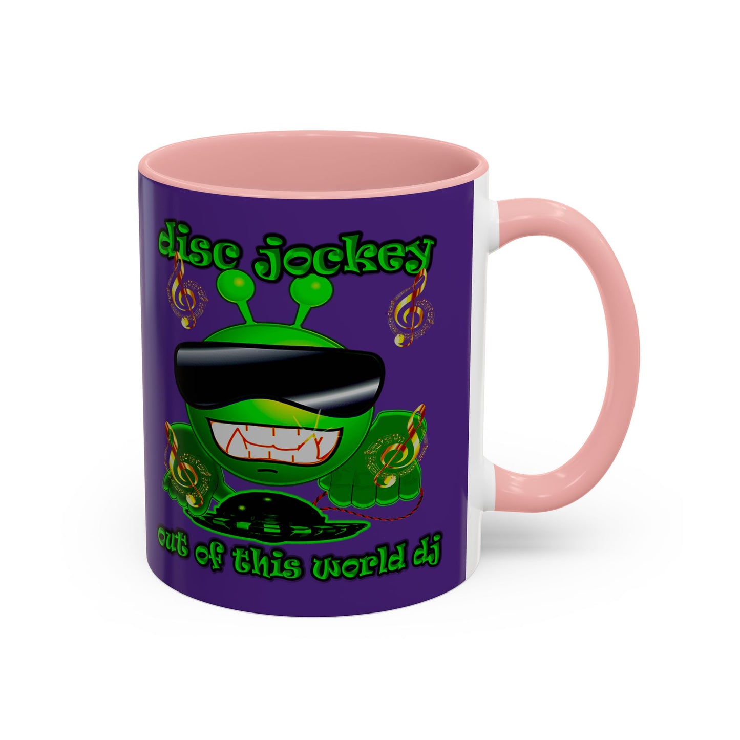 disc jockey - Accent Mug (purple)