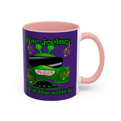 disc jockey - Accent Mug (purple)