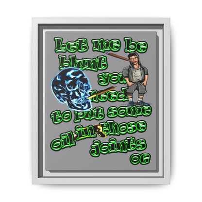 og - framed canvas art (grey)