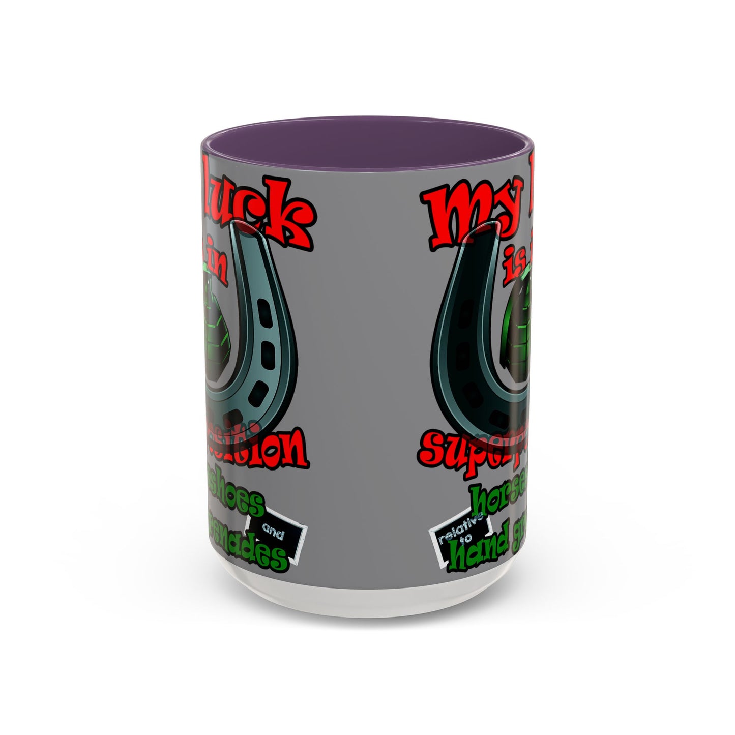 my luck - Accent Mug (grey)