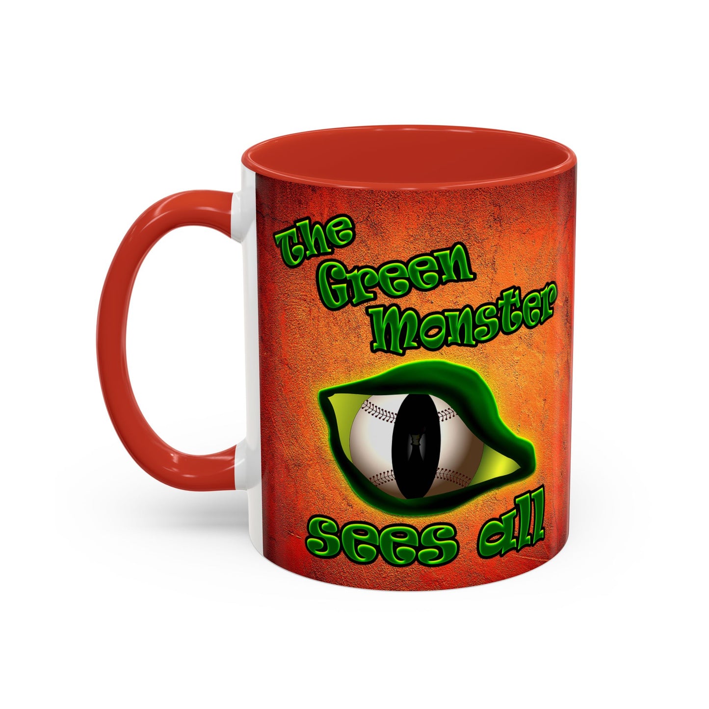 green monster - Accent Mug (burnt orange)