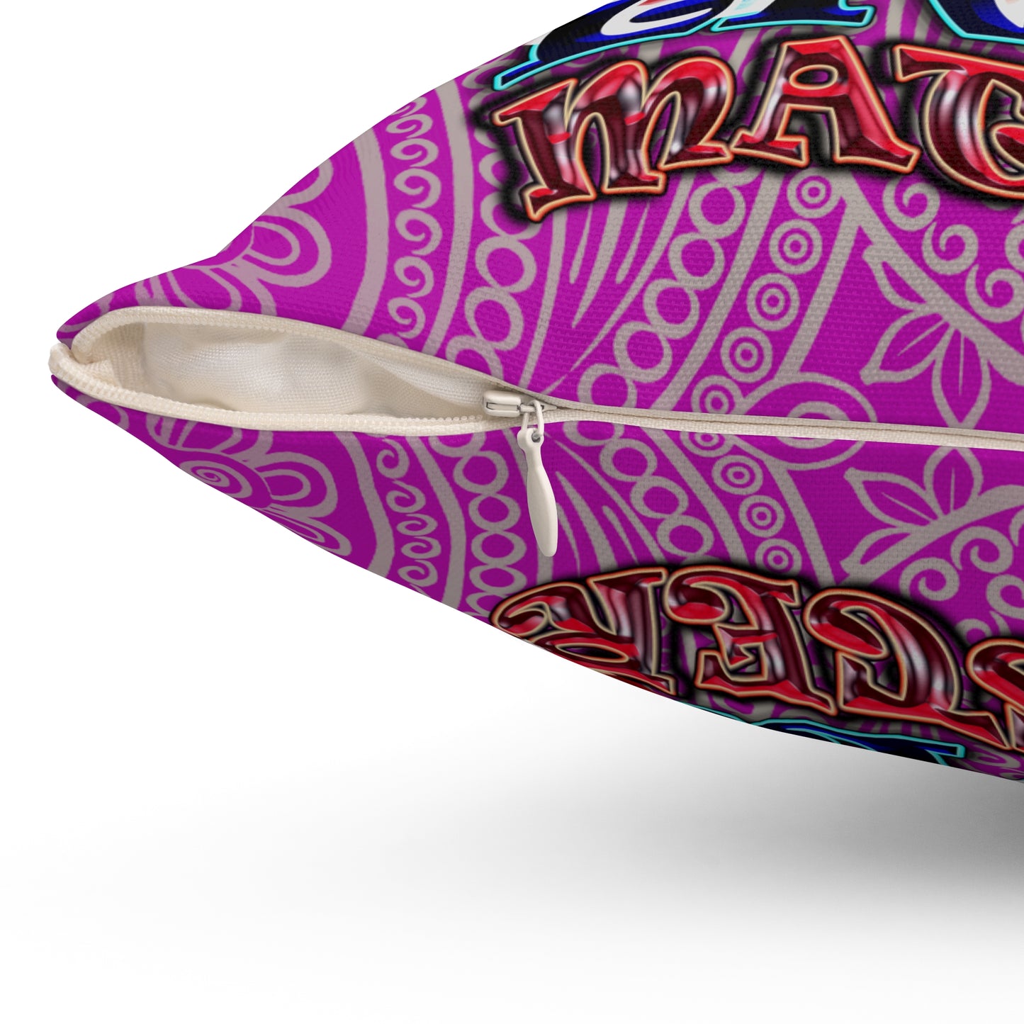 rw&b lives matter - Spun Polyester Square Pillow - (pink swirl)