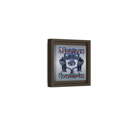 em cee squared - framed canvas art (brushed nickel)
